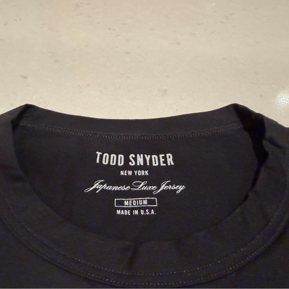 Todd Snyder Men’s Black Japanese Luxe Jersey T-Shirt - Medium